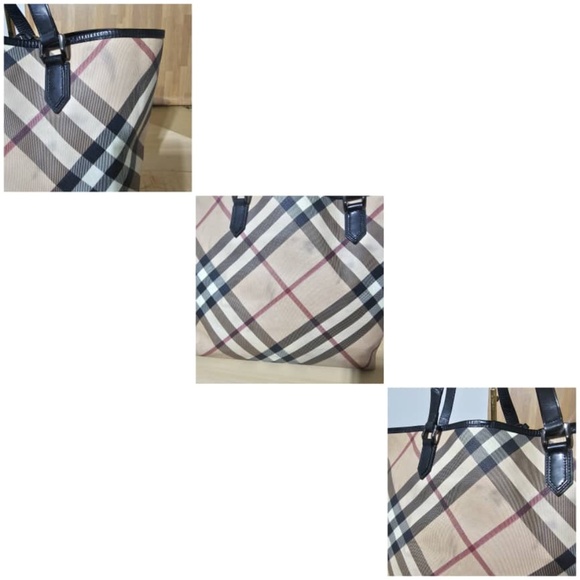 Burberry Large Super Nova Check Shoulder Bag Tote and Pochette - Picture 4 of 9